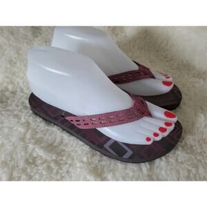 Teva Sandals Womens 6 Betsy Flip Flop Flats Comfort Pink Leather Slip On